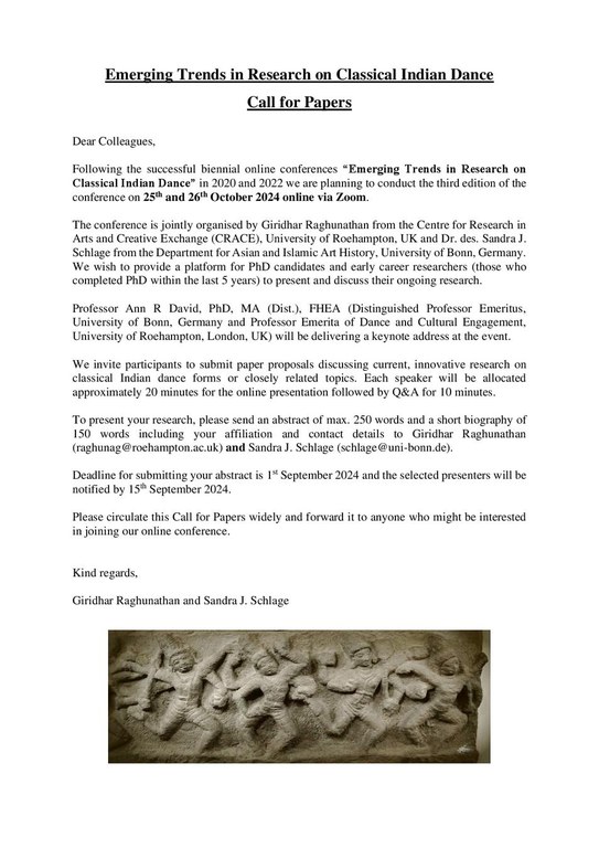 Call for Papers: Classical Indian Dance 2024