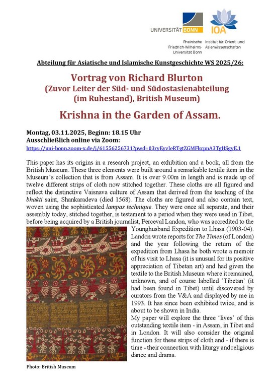 Dr. Richard Blurton: Krishna in the Garden of Assam.