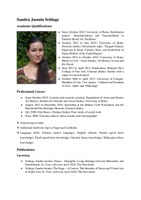 Dr. Sandra Jasmin Schlage - English CV