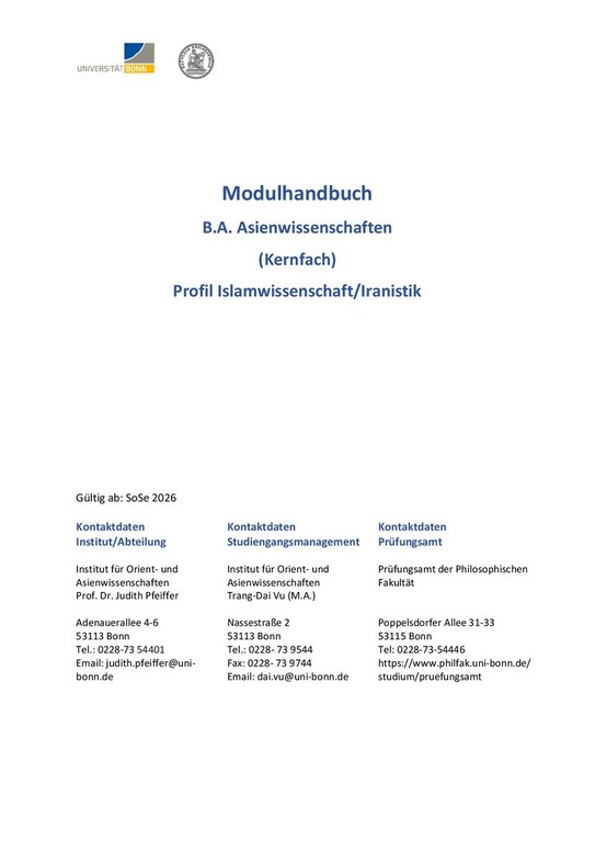 B.A. Asienwissenschaften (Kernfach) Islamwissenschaft  Iranistik.pdf