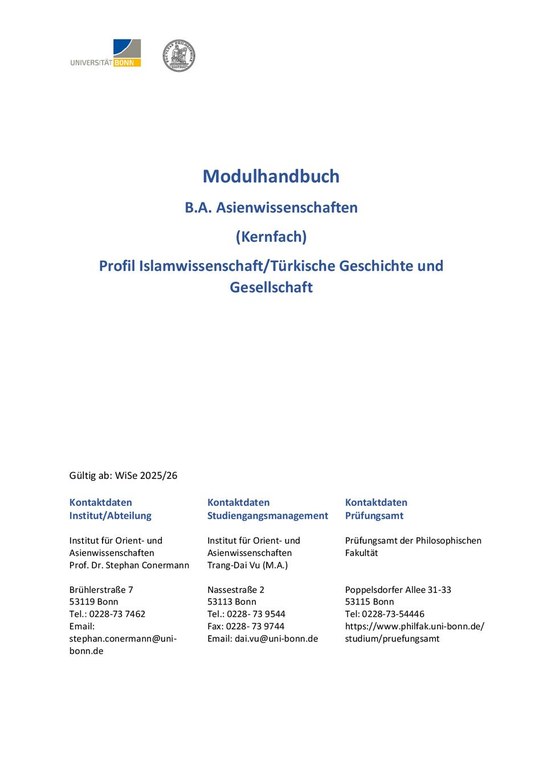 B.A. Asienwissenschaften (Kernfach) Islamwissenschaft Türkische Geschichte.pdf