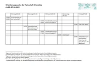 Erstsemesterwoche der Fachschaft