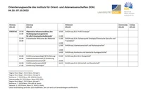 Orientierungswoche WiSe 2022/23