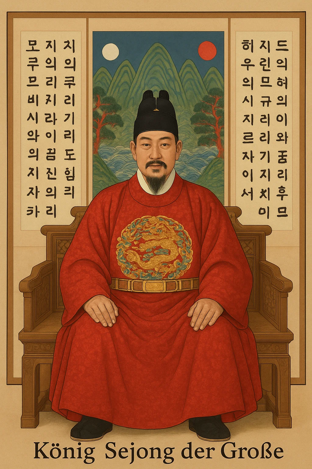 König Sejong auf dem Thron.png