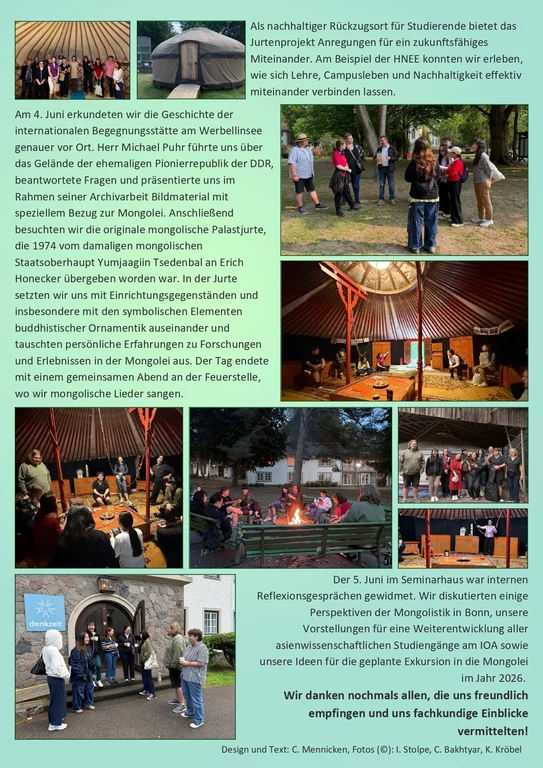 Foto-Story zur Mongolistik-Exkursion 2025 nach Eberswalde und Joachimsthal