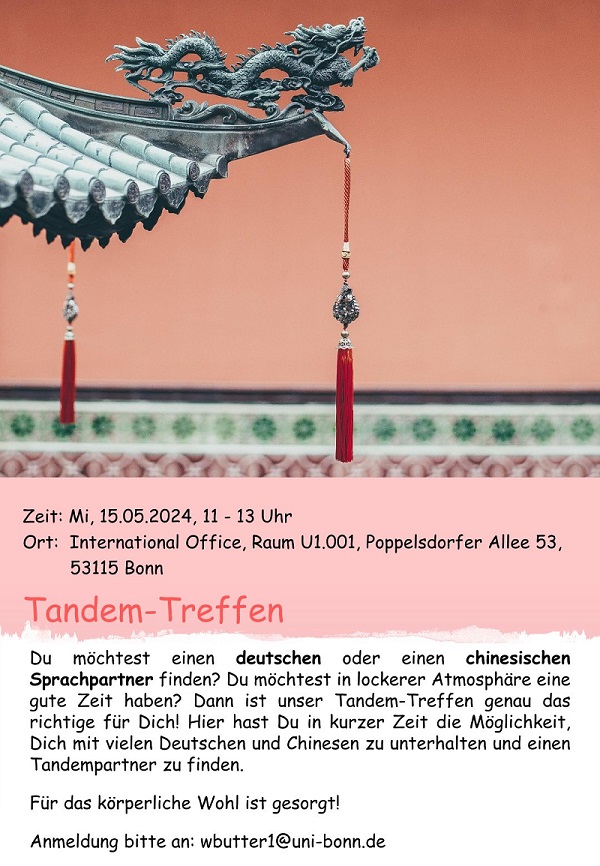 15.05.: Chinesisch-deutsches Tandem-Treffen