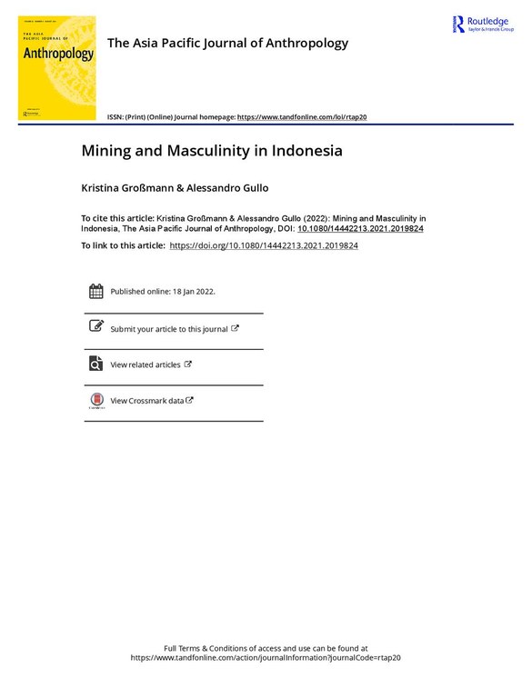 Mining and Masculinity in Indonesia - Kristina Großmann and Alessandro Gullo