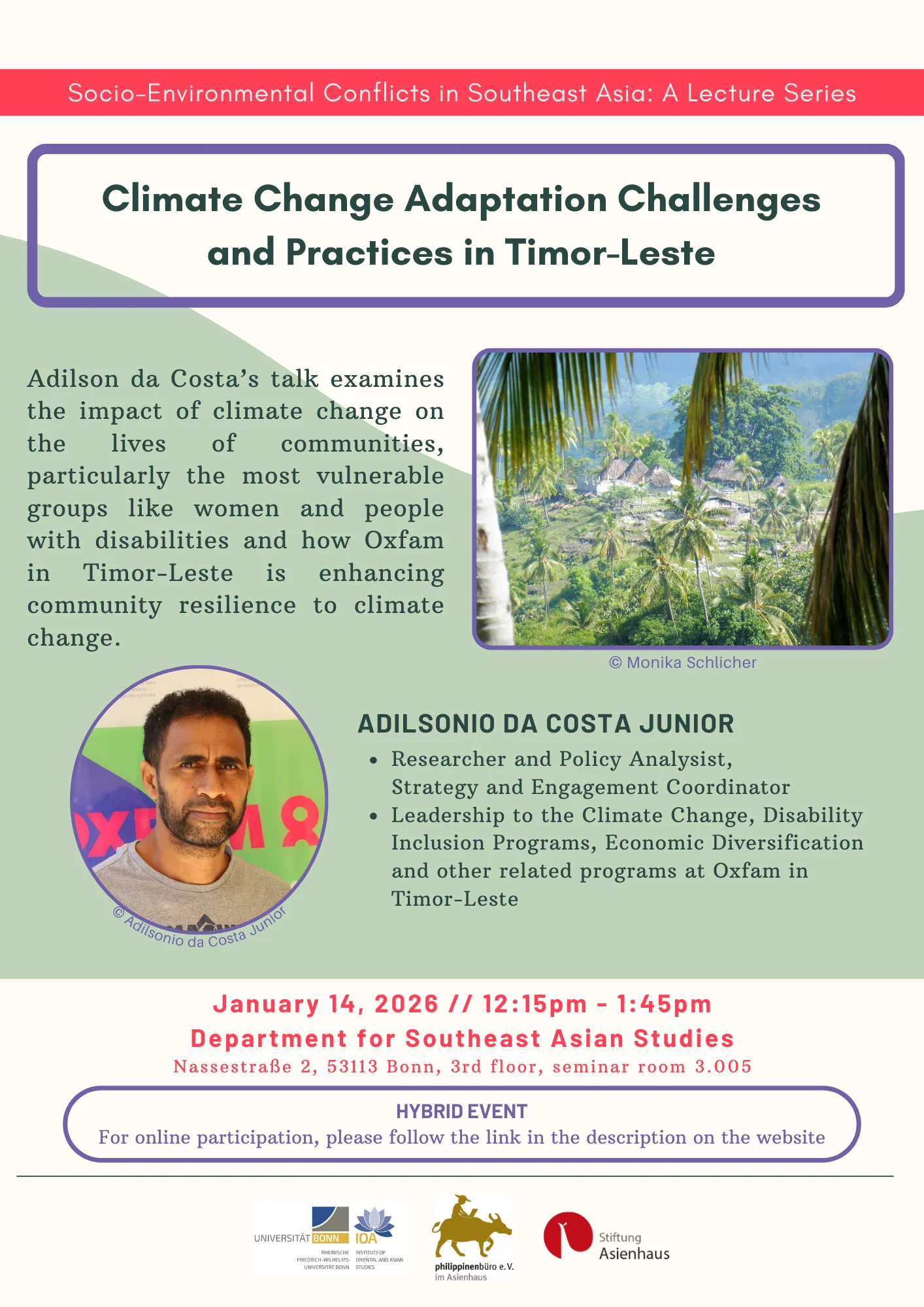 14.01.: Climate Change Adaptation Challenges and Practices in Timor-Leste