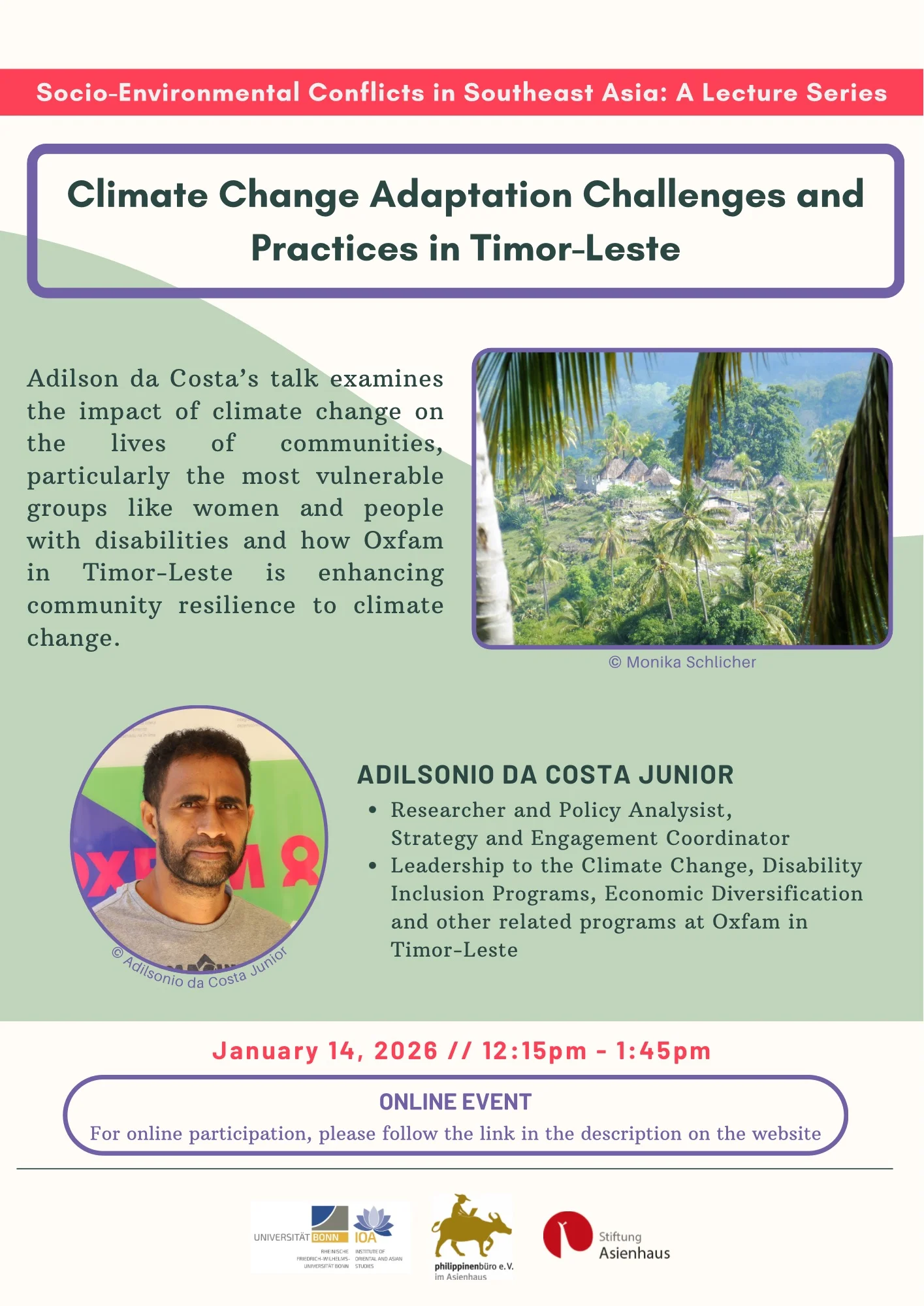 14.01. "Climate Change Adaptation Challenges and Practices in Timor-Leste"