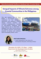 26.11. "Unequal Impacts of Climate Extremes among Coastal Communities in the Philippines"
