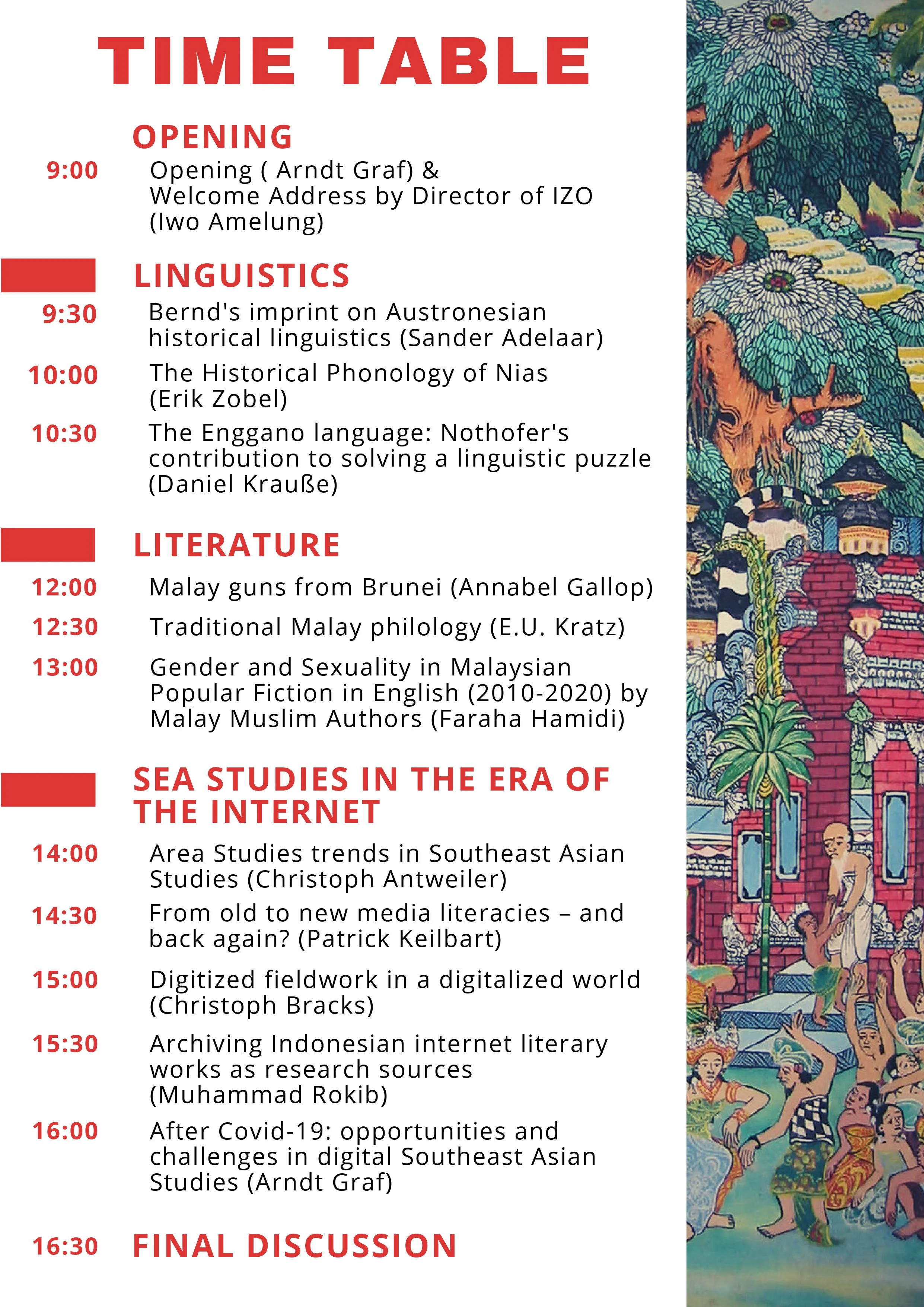 Towards the next 40 years of Southeast Asian Studies in Frankfurt: Symposium in honour of Bernd Nothofer